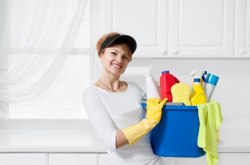 Local Clapham cleaners working in a flat with access challenges