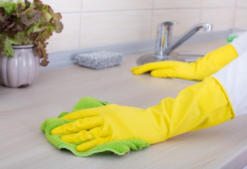 Staff training session for Clapham cleaning procedures and safety