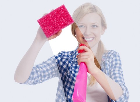 Local cleaning team working in a Clapham apartment during handover